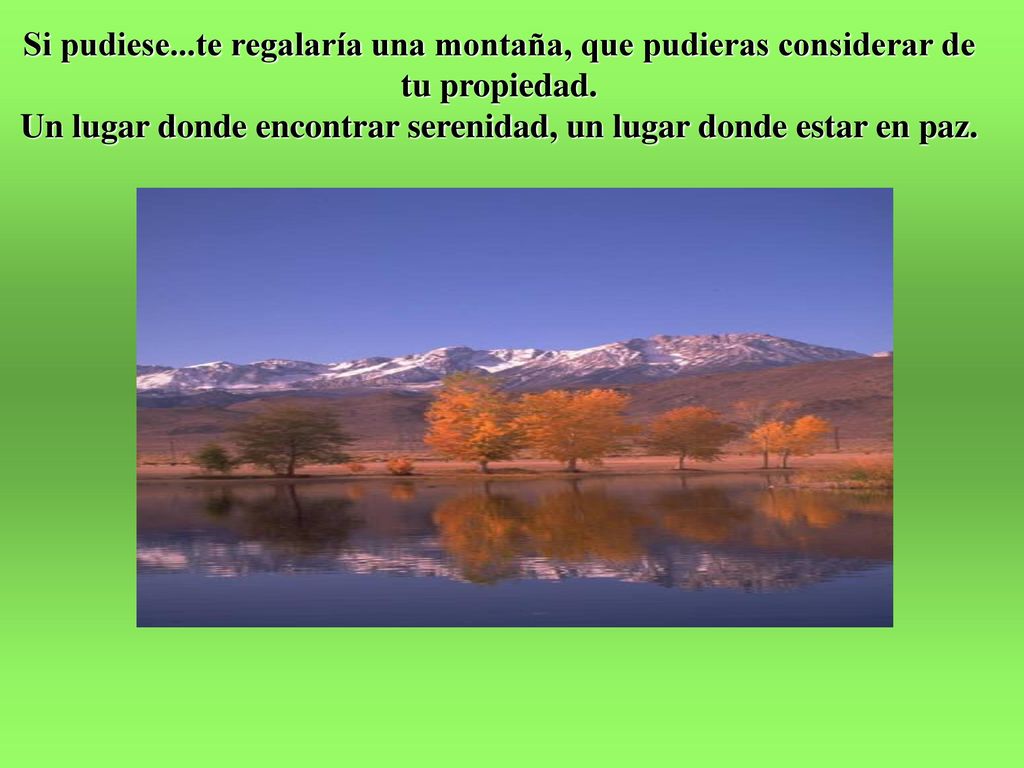 Un lugar donde encontrar serenidad, un lugar donde estar en paz.