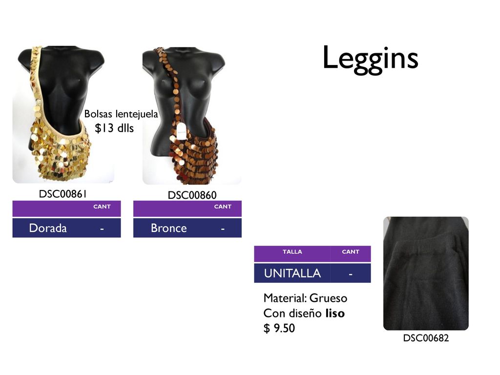 Leggins $13 dlls Dorada - Bronce - UNITALLA - Material: Grueso