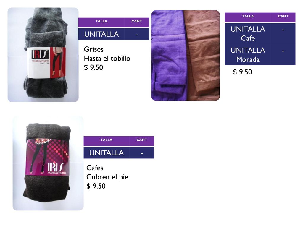 UNITALLA Cafe - Morada UNITALLA - Grises Hasta el tobillo $ 9.50