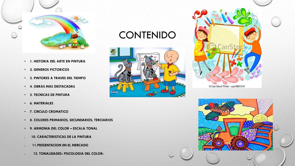 CONTENIDO 1. HISTORIA DEL ARTE EN PINTURA 2. GENEROS PICTORICOS