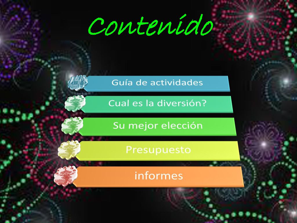 Contenido Guía de actividades Cual es la diversión Su mejor elección