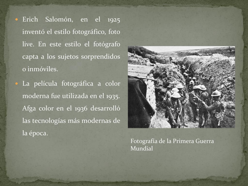 Erich Salomón, en el 1925 inventó el estilo fotográfico, foto live