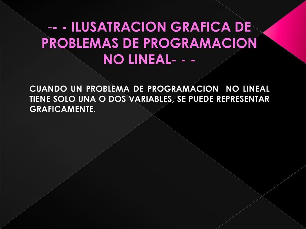 - - ILUSATRACION GRAFICA DE PROBLEMAS DE PROGRAMACION NO LINEAL- - -