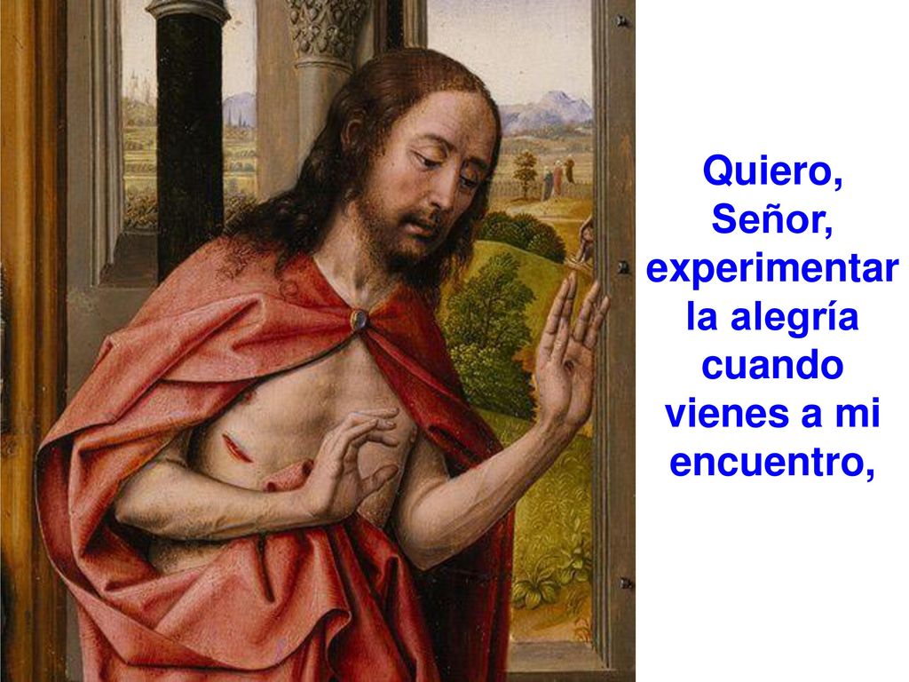 Quiero, Señor, experimentar la alegría cuando vienes a mi encuentro,