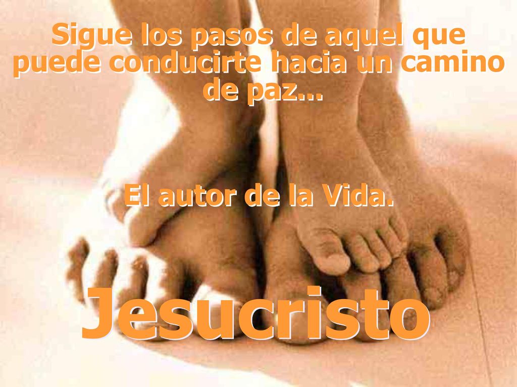 Sigue los pasos de aquel que puede conducirte hacia un camino de paz...