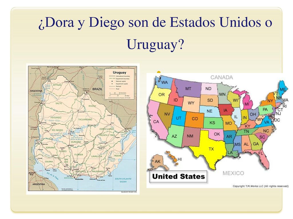 ¿Dora y Diego son de Estados Unidos o Uruguay