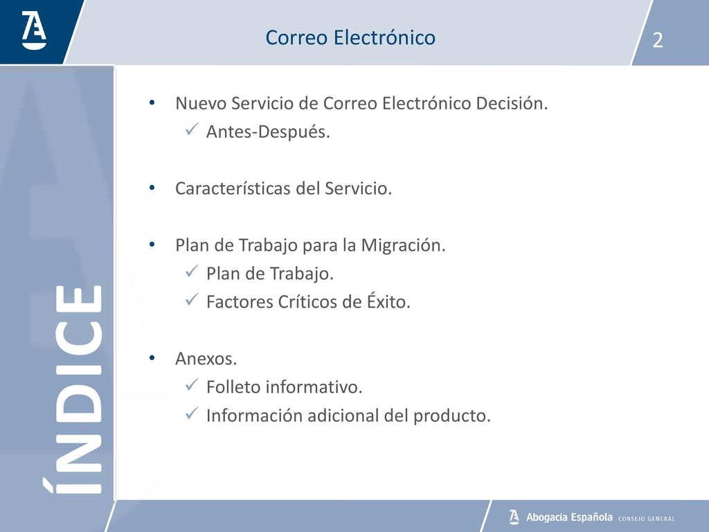 Correo Electrónico Nuevo Servicio de Correo Electrónico Decisión.