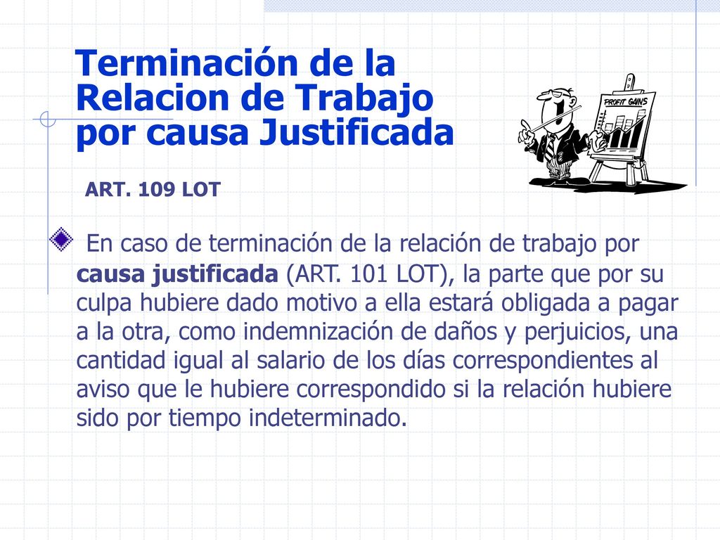 Terminación de la Relacion de Trabajo por causa Justificada