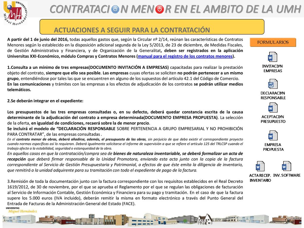 CONTRATACI N MEN R EN EL AMBITO DE LA UMH