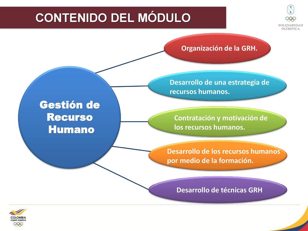 CONTENIDO DEL MÓDULO Gestión de Recurso Humano Organización de la GRH.