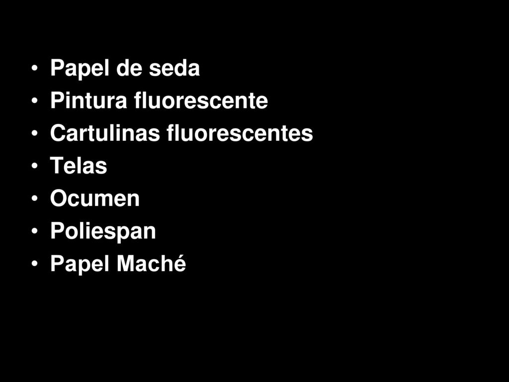 Papel de seda Pintura fluorescente Cartulinas fluorescentes Telas Ocumen Poliespan Papel Maché
