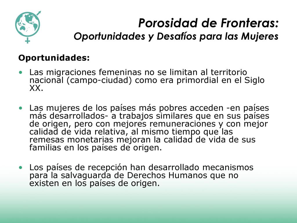 Porosidad de Fronteras: Oportunidades y Desafíos para las Mujeres