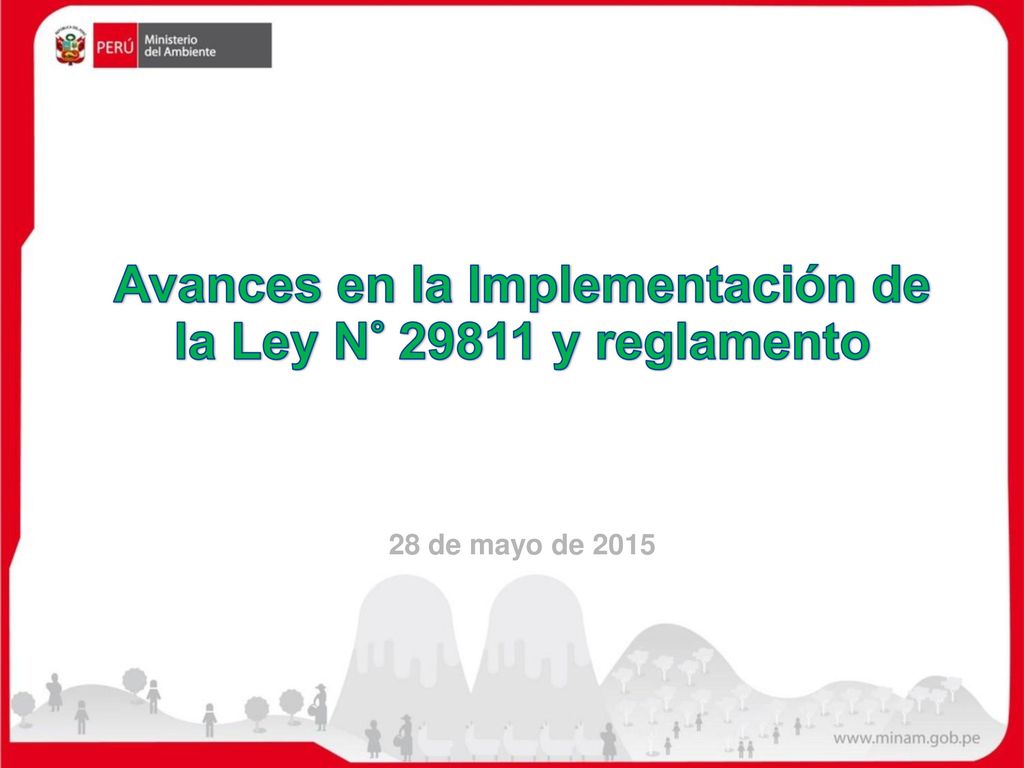 Avances en la Implementación de la Ley N° y reglamento