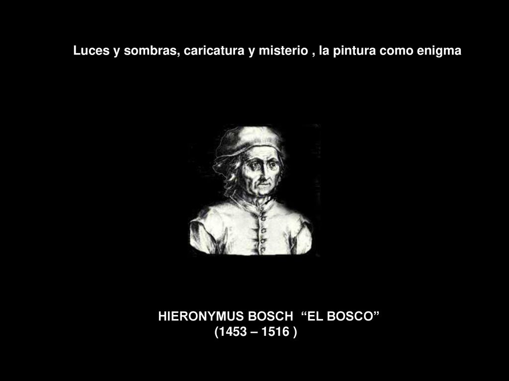 Luces y sombras, caricatura y misterio , la pintura como enigma