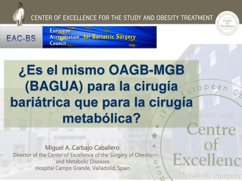 ¿Es el mismo OAGB-MGB (BAGUA) para la cirugía bariátrica que para la cirugía metabólica