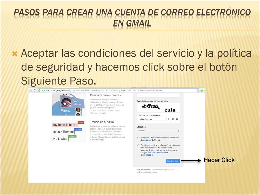 Pasos para crear una cuenta de correo electrónico en gmail