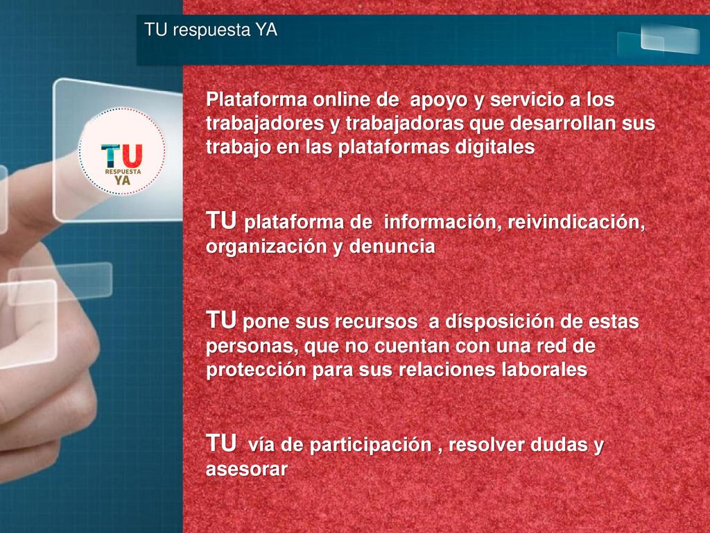 TU plataforma de información, reivindicación, organización y denuncia