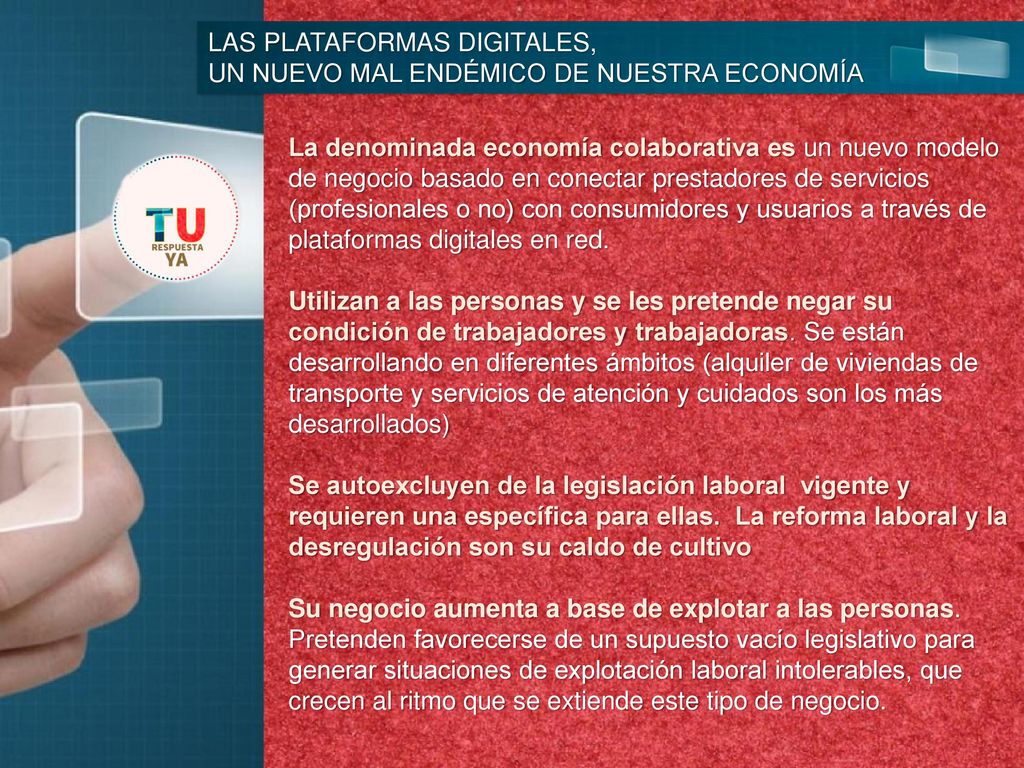 LAS PLATAFORMAS DIGITALES, UN NUEVO MAL ENDÉMICO DE NUESTRA ECONOMÍA