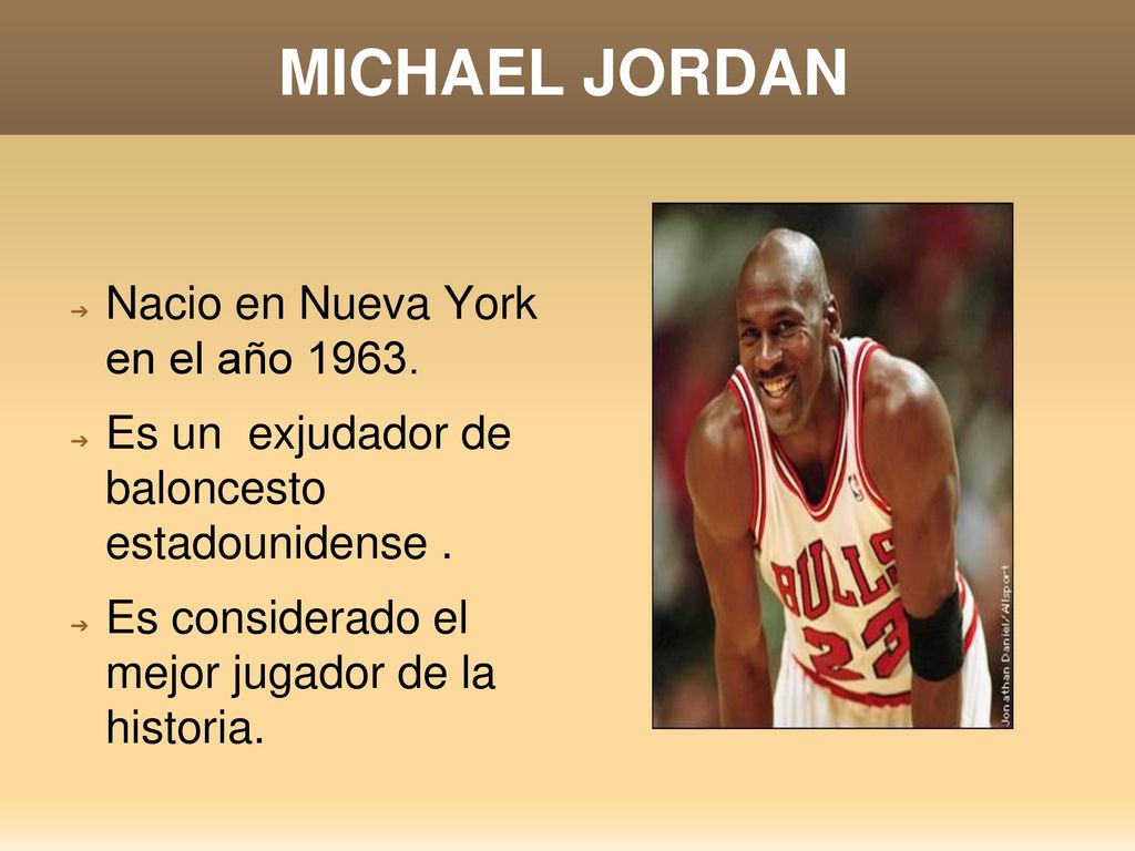 MICHAEL JORDAN Nacio en Nueva York en el año 1963.