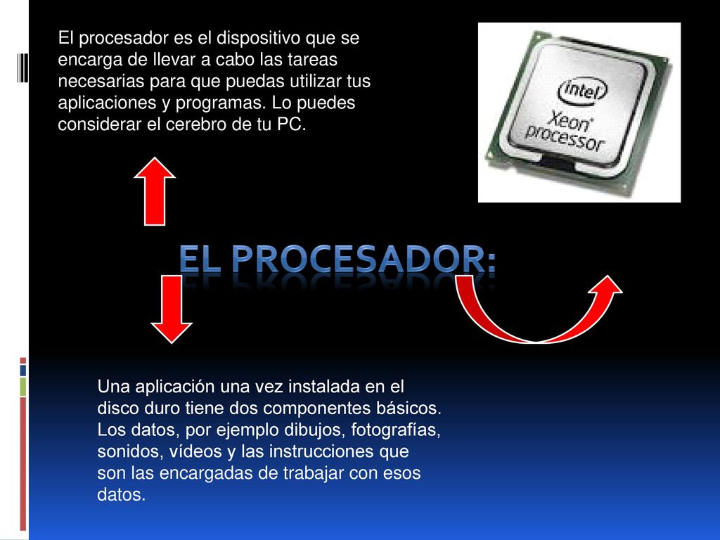 El procesador es el dispositivo que se encarga de llevar a cabo las tareas necesarias para que puedas utilizar tus aplicaciones y programas. Lo puedes considerar el cerebro de tu PC.