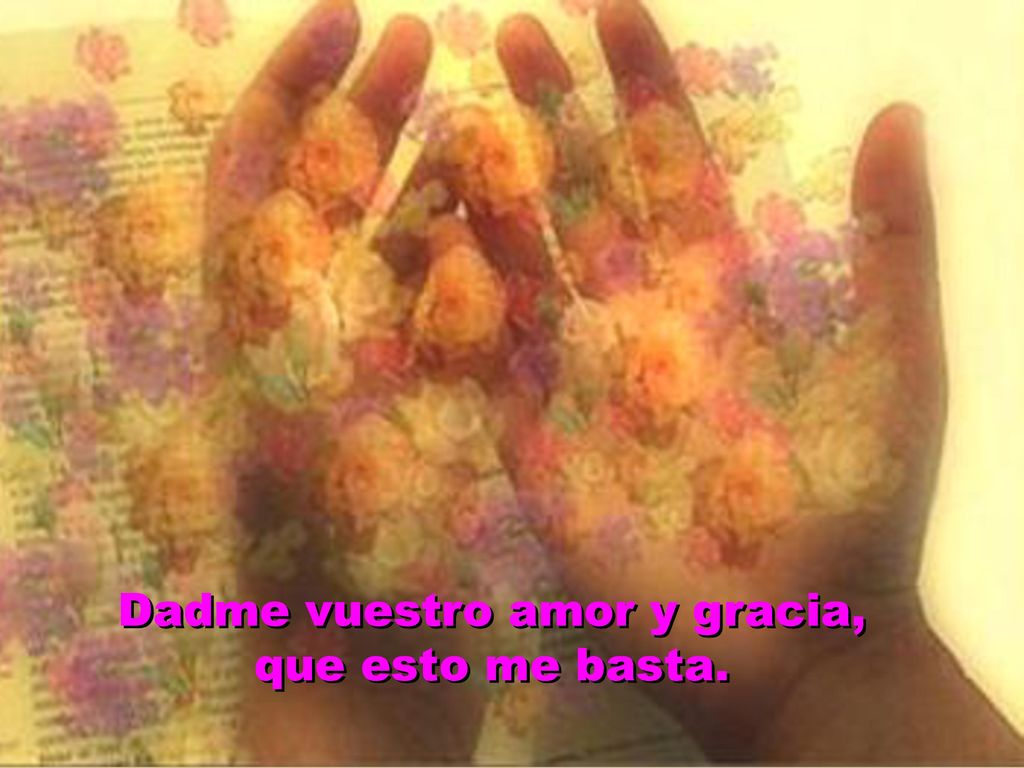 Dadme vuestro amor y gracia, que esto me basta.
