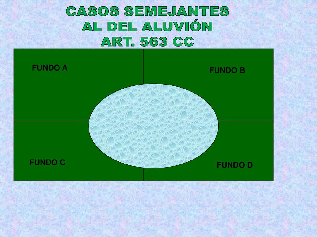 CASOS SEMEJANTES AL DEL ALUVIÓN ART. 563 CC FUNDO A FUNDO B FUNDO C