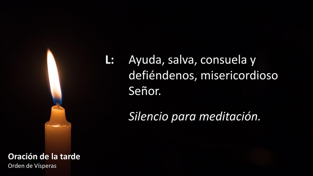 L: Ayuda, salva, consuela y defiéndenos, misericordioso Señor.
