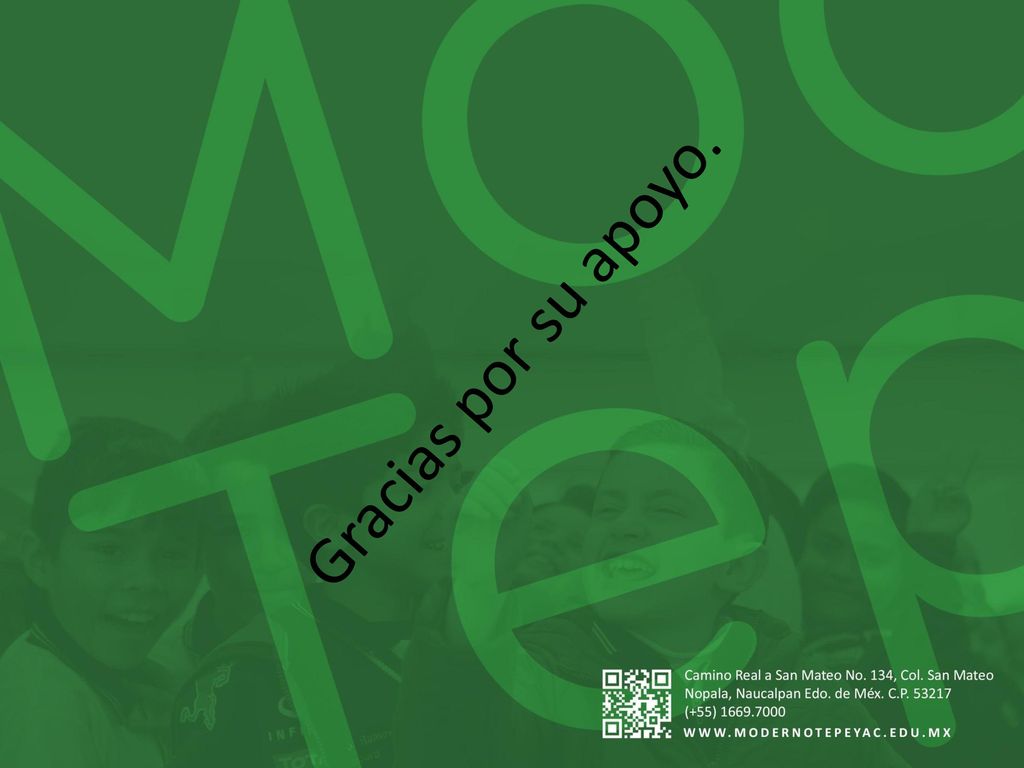 Gracias por su apoyo. Cierre ¡Gracias! y algo más