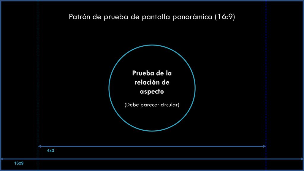 Patrón de prueba de pantalla panorámica (16:9)