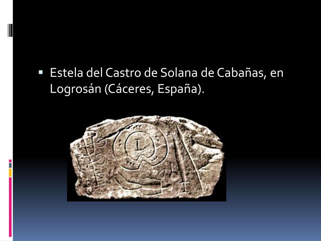 Estela del Castro de Solana de Cabañas, en Logrosán (Cáceres, España).