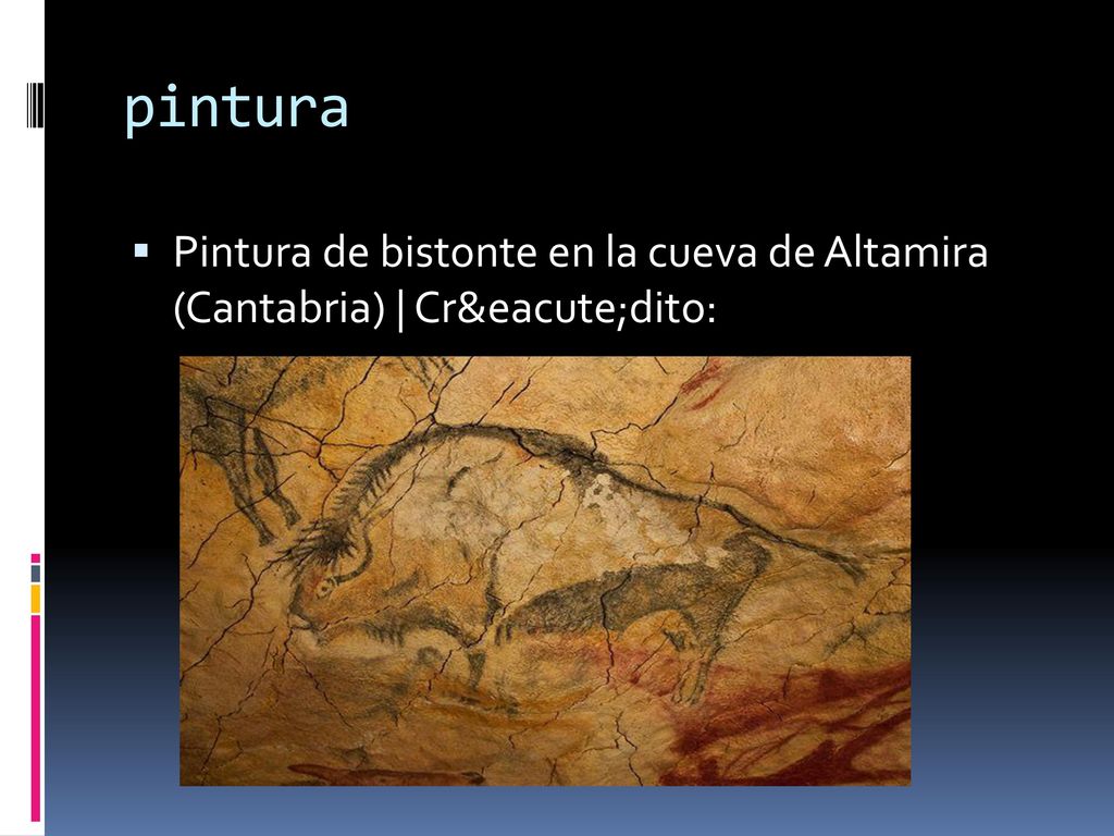 pintura Pintura de bistonte en la cueva de Altamira (Cantabria) | Crédito: