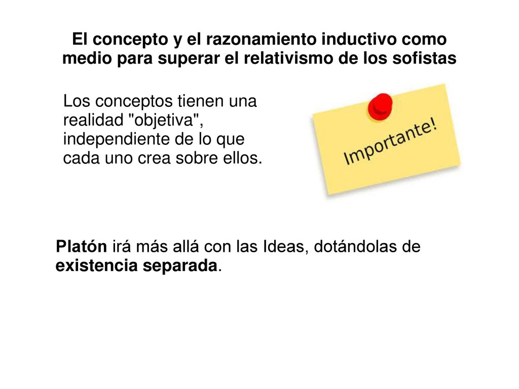 El concepto y el razonamiento inductivo como medio para superar el relativismo de los sofistas