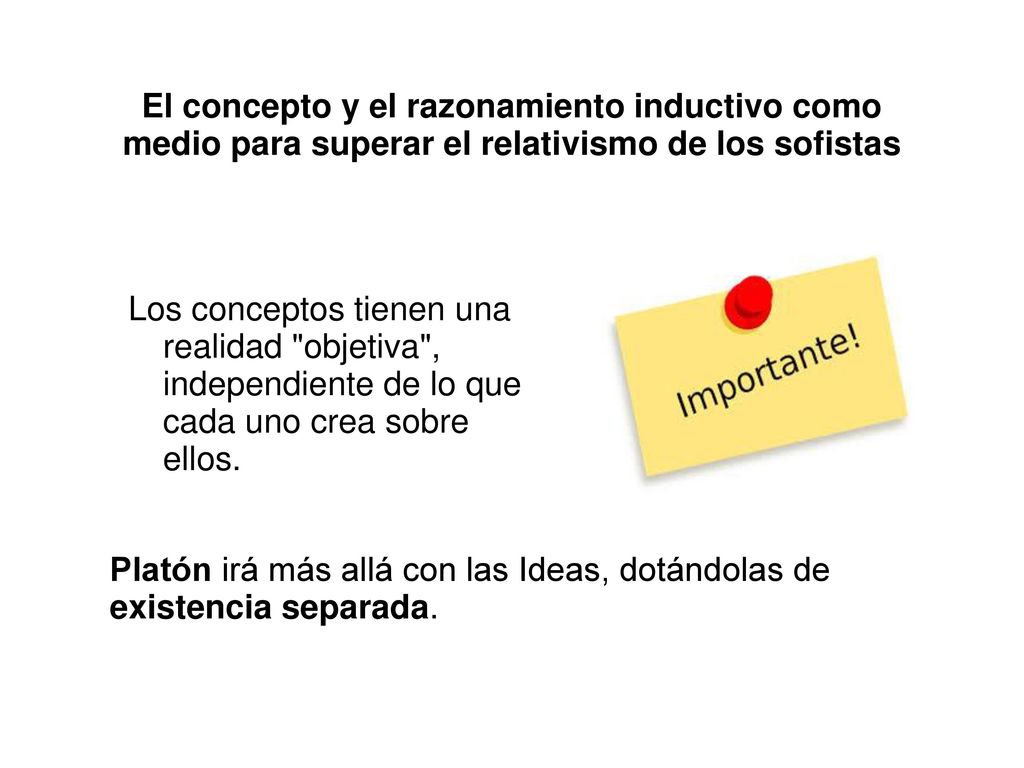 El concepto y el razonamiento inductivo como medio para superar el relativismo de los sofistas