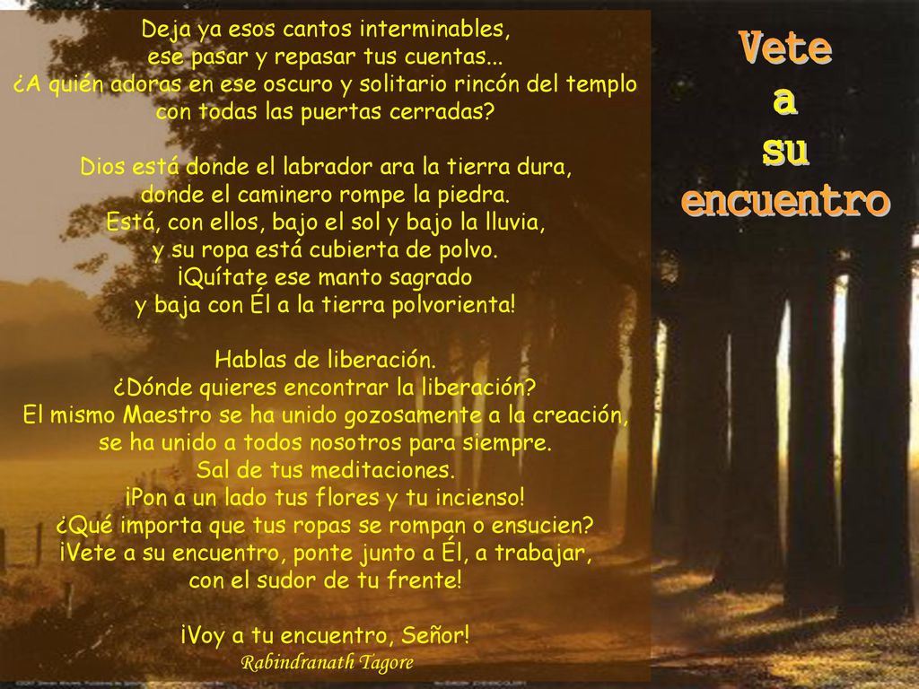 Deja ya esos cantos interminables, ese pasar y repasar tus cuentas...