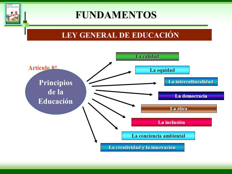 FUNDAMENTOS LEY GENERAL DE EDUCACIÓN Principios de la Educación