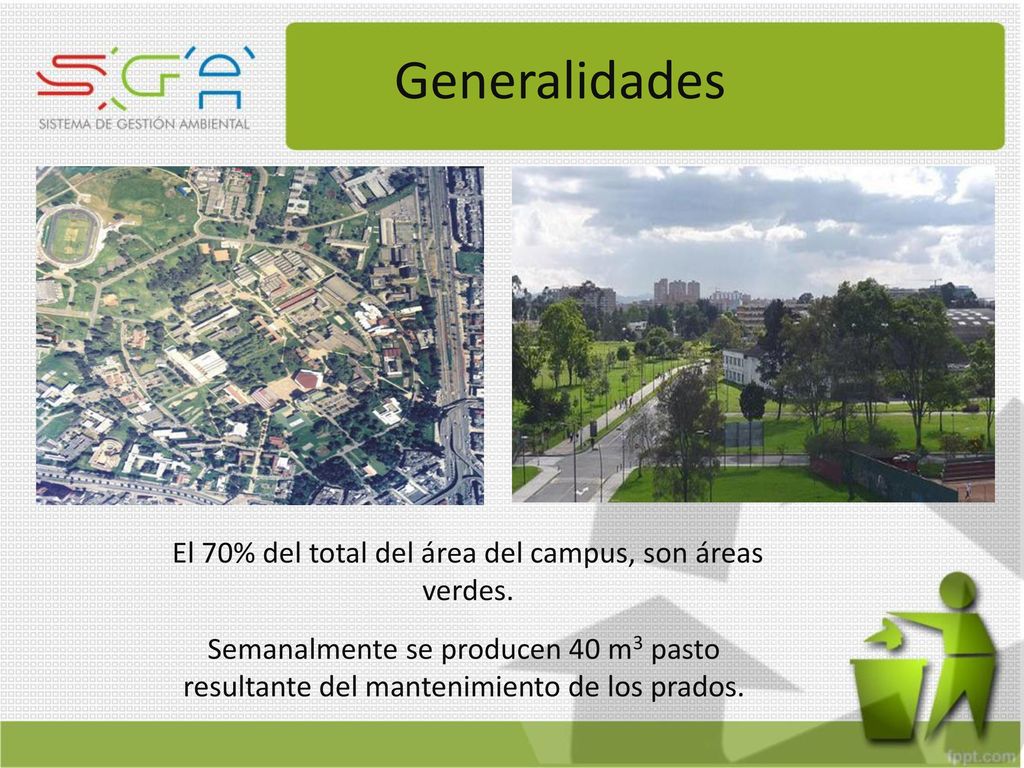 El 70% del total del área del campus, son áreas verdes.