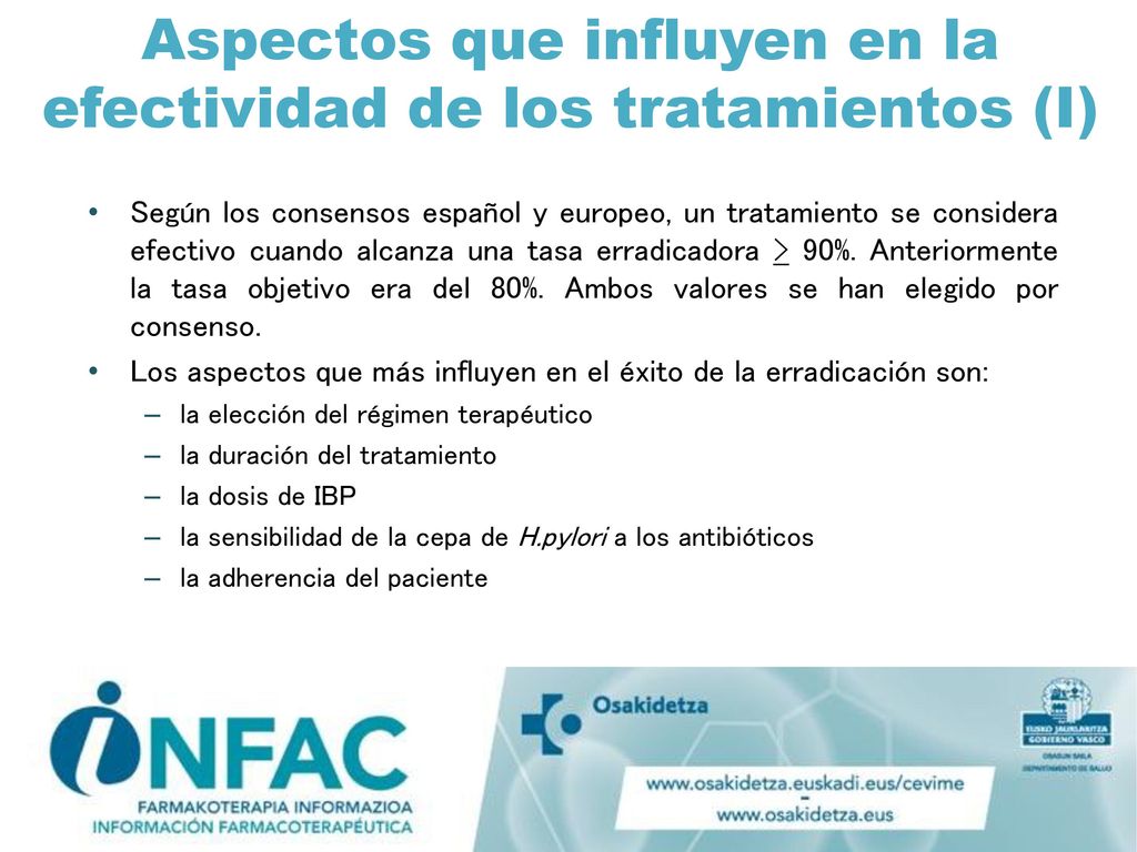 Aspectos que influyen en la efectividad de los tratamientos (I)