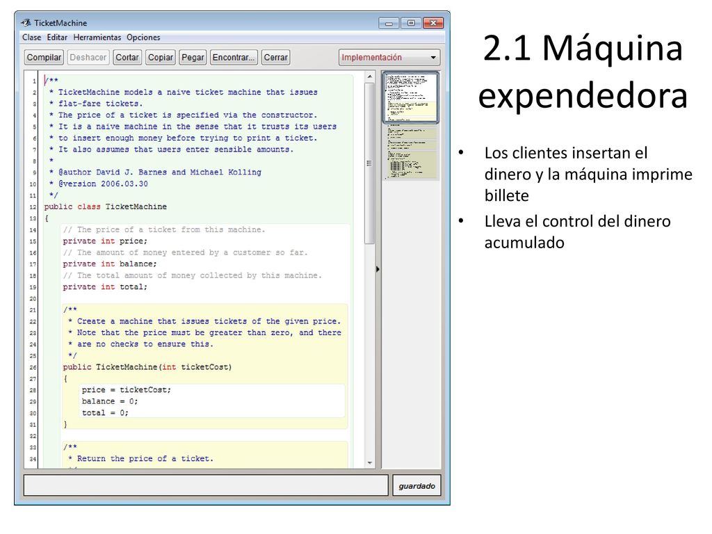 2.1 Máquina expendedora Los clientes insertan el dinero y la máquina imprime billete.