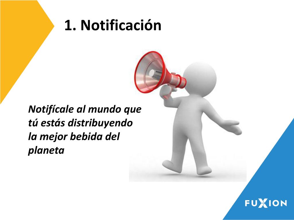 1. Notificación Notifícale al mundo que tú estás distribuyendo la mejor bebida del planeta