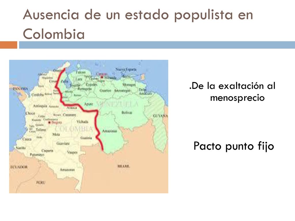 Ausencia de un estado populista en Colombia
