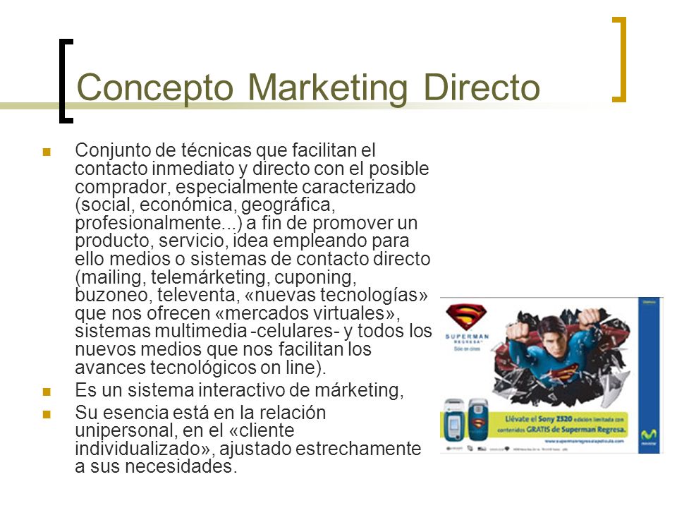 Concepto Marketing Directo