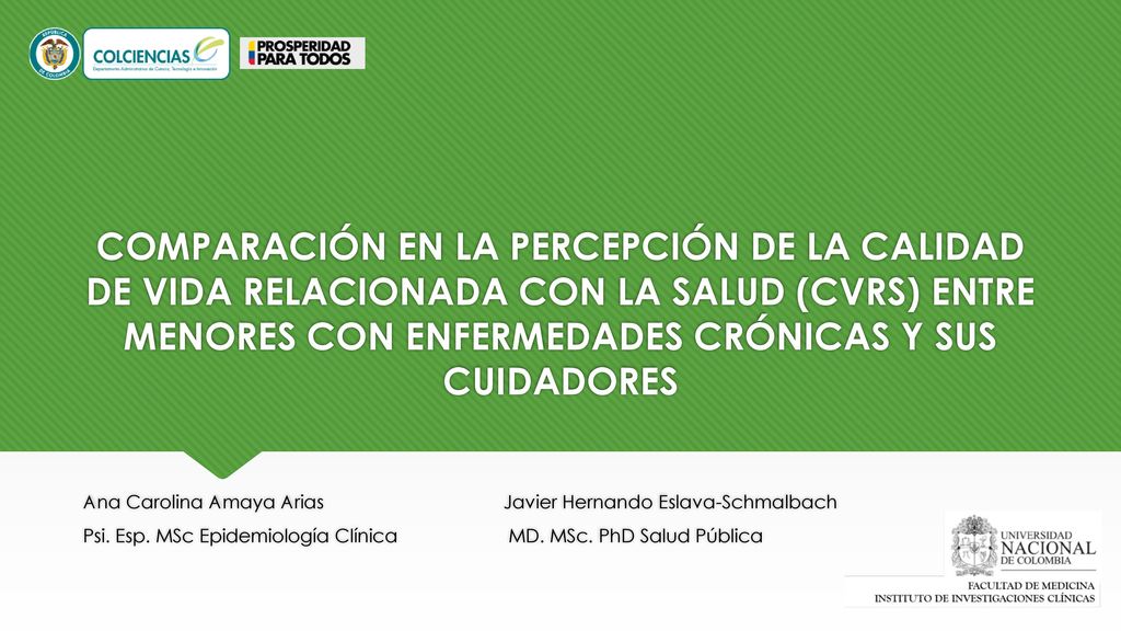 COMPARACIÓN EN LA PERCEPCIÓN DE LA CALIDAD DE VIDA RELACIONADA CON LA SALUD (CVRS) ENTRE MENORES CON ENFERMEDADES CRÓNICAS Y SUS CUIDADORES