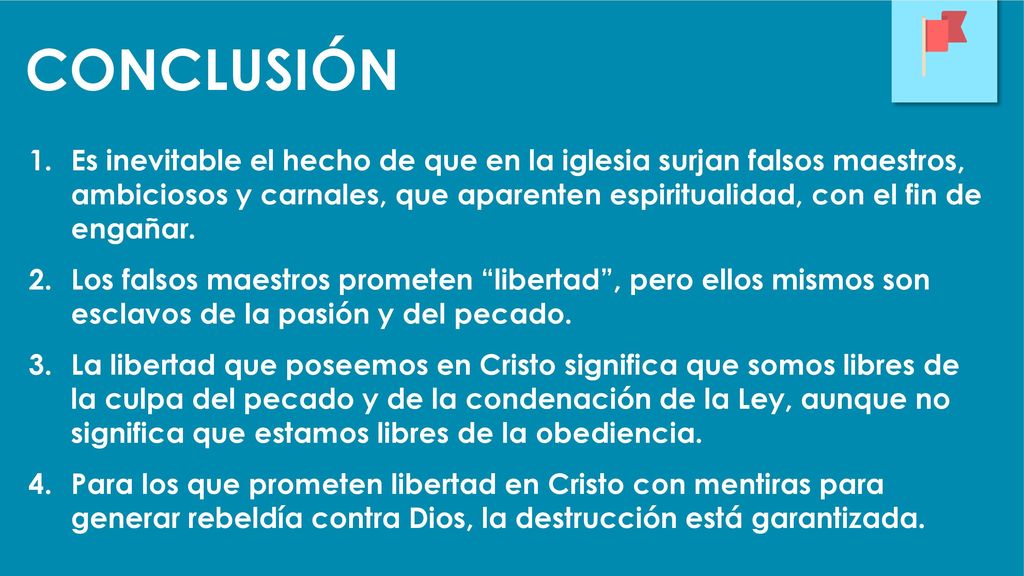 Es inevitable el hecho de que en la iglesia surjan falsos maestros, ambiciosos y carnales, que aparenten espiritualidad, con el fin de engañar.