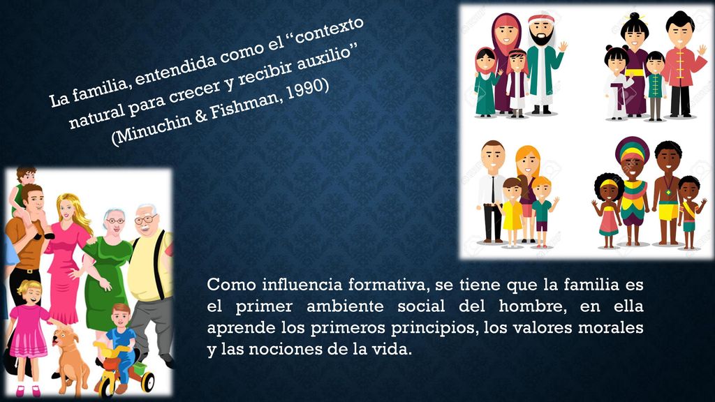 La familia, entendida como el contexto natural para crecer y recibir auxilio (Minuchin & Fishman, 1990)