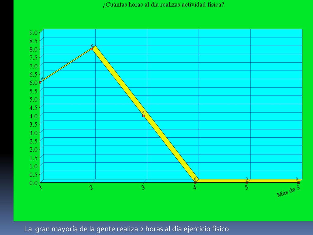 La gran mayoría de la gente realiza 2 horas al día ejercicio físico