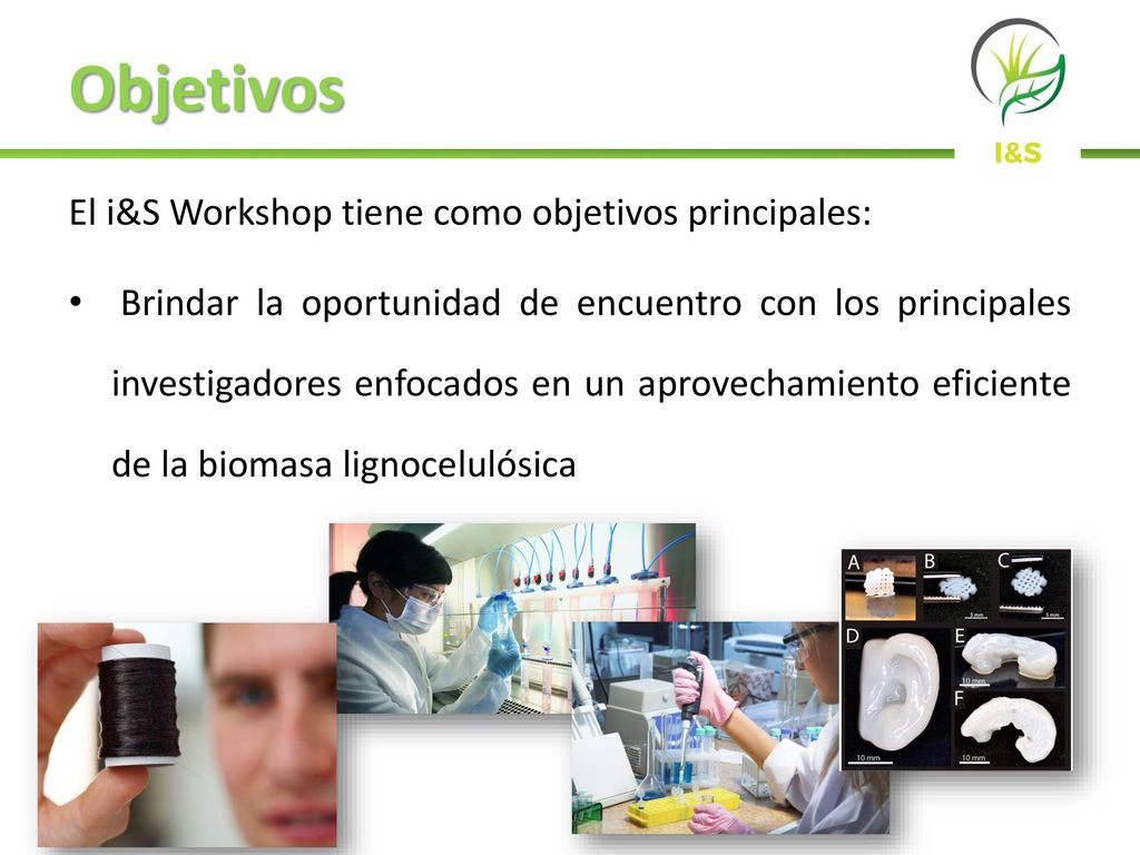 Objetivos El i&S Workshop tiene como objetivos principales: