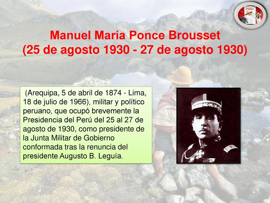 Manuel María Ponce Brousset (25 de agosto de agosto 1930)