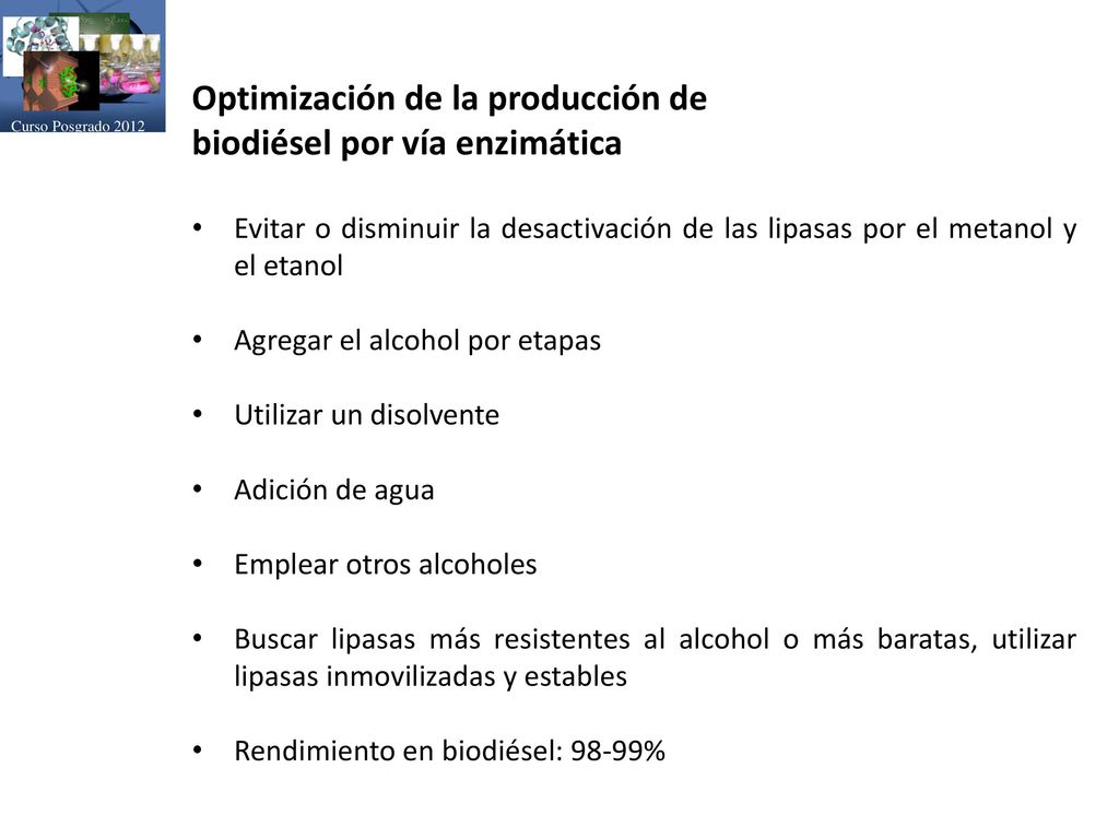 Optimización de la producción de biodiésel por vía enzimática