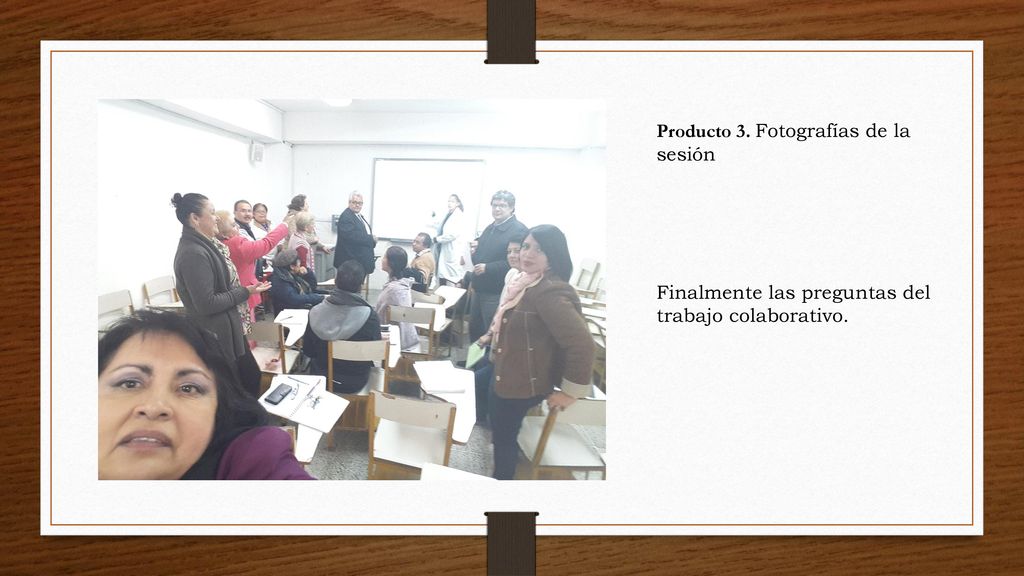 Producto 3. Fotografías de la sesión