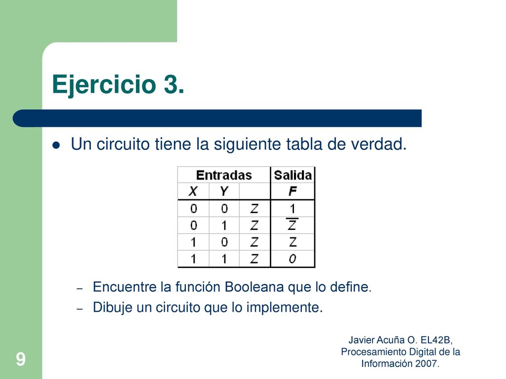 Javier Acuña O. EL42B, Procesamiento Digital de la Información 2007.